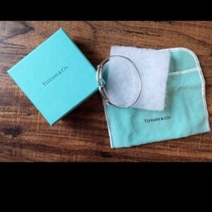 Tiffany & Co. Sterling Silver & 14kt Gold Bangle Bracelet